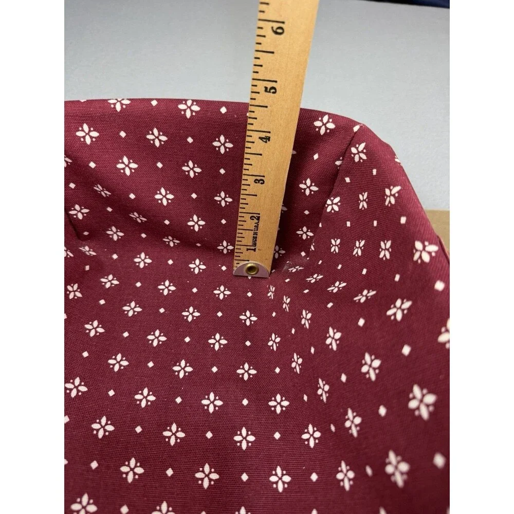 Longaberger 1994 Mother's Day Basket Classic Burgundy Floral Fabric Liner